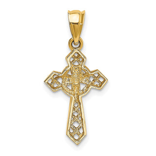 14k Yellow Gold Celtic Cross Pendant D863