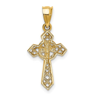 14k Yellow Gold Celtic Cross Pendant D863