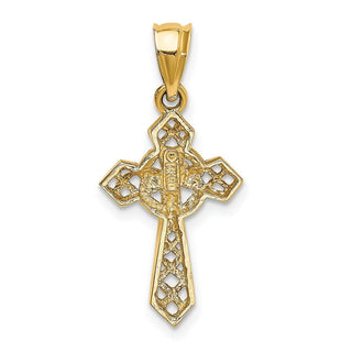 14k Yellow Gold Celtic Cross Pendant D863