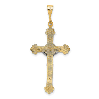 14k Yellow and White Gold Iona Crucifix Pendant D870