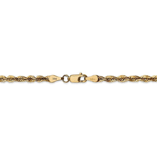 9" 14k Yellow Gold 4mm Extra-Light Diamond-cut Rope Chain Bracelet