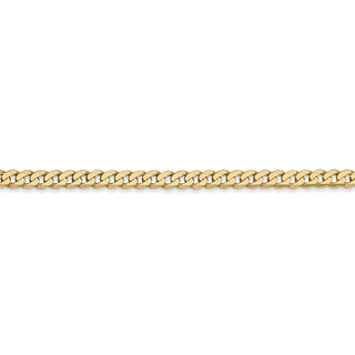 24" 14k Yellow Gold 2.9mm Flat Beveled Curb Chain Necklace