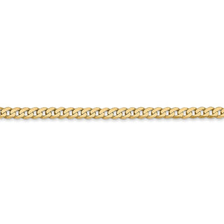 16" 14k Yellow Gold 2.9mm Flat Beveled Curb Chain Necklace
