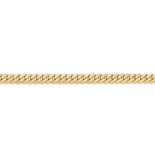 16" 14k Yellow Gold 3.9mm Flat Beveled Curb Chain Necklace