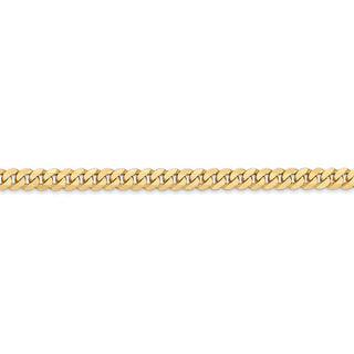 18" 14k Yellow Gold 3.9mm Flat Beveled Curb Chain Necklace