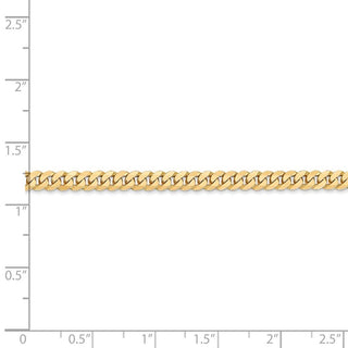 18" 14k Yellow Gold 3.9mm Flat Beveled Curb Chain Necklace