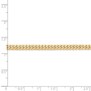 16" 14k Yellow Gold 3.9mm Flat Beveled Curb Chain Necklace