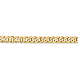 20" 14k Yellow Gold 4.75mm Flat Beveled Curb Chain Necklace