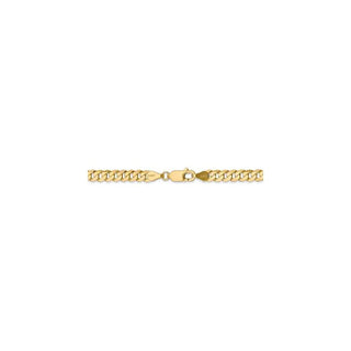 28" 14k Yellow Gold 4.75mm Flat Beveled Curb Chain Necklace