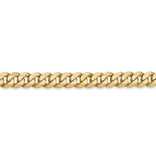 18" 14k Yellow Gold 5.75mm Flat Beveled Curb Chain Necklace
