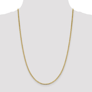 18" 14k Yellow Gold 2.4mm Concave Anchor Chain Necklace