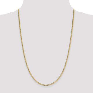 20" 14k Yellow Gold 2.4mm Concave Anchor Chain Necklace