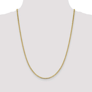24" 14k Yellow Gold 2.4mm Concave Anchor Chain Necklace