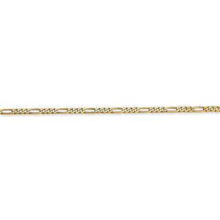 8" 14k Yellow Gold 1.8mm Flat Figaro Chain Bracelet
