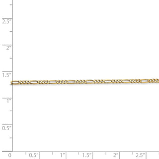 8" 14k Yellow Gold 1.8mm Flat Figaro Chain Bracelet