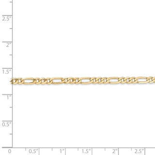 24" 14k Yellow Gold 3mm Flat Figaro Chain Necklace