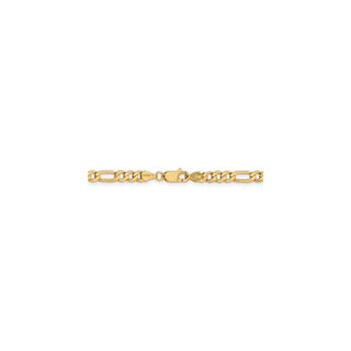 28" 14k Yellow Gold 4.75mm Flat Figaro Chain Necklace