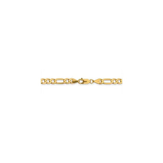 9" 14k Yellow Gold 6.25mm Flat Figaro Chain Bracelet