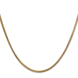 18" 14k Yellow Gold 1.5mm Franco Chain Necklace