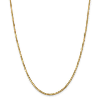 26" 14k Yellow Gold 2mm Franco Chain Necklace