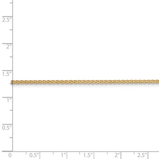 20" 14k Yellow Gold 1.8mm Flat Wheat Chain Necklace