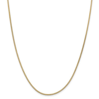 20" 14k Yellow Gold 1.8mm Flat Wheat Chain Necklace