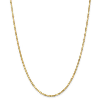 20" 14k Yellow Gold 2.5mm Flat Wheat Chain Necklace