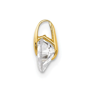 14k Yellow Gold Madi K CZ Childrens Heart Charm GK868