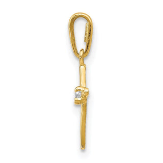 14k Yellow Gold Madi K CZ Childrens Cross Charm GK874