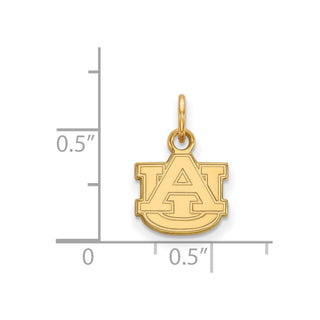 10k Gold LogoArt Auburn University A-U Extra Small Pendant