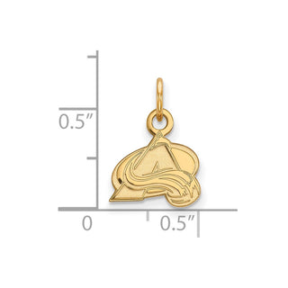 Sterling Silver Gold-plated NHL LogoArt Colorado Avalanche Letter A Extra Small Pendant