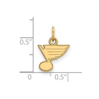 14k Gold NHL LogoArt St. Louis Blues Extra Small Pendant