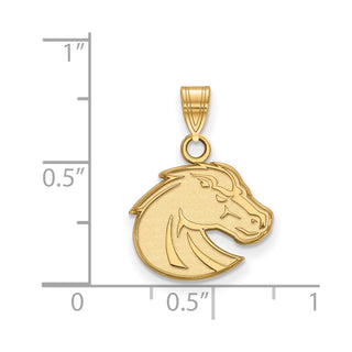 10k Gold LogoArt Boise State University Bronco Small Pendant
