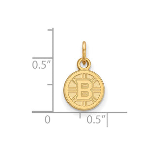 10k Gold NHL LogoArt Boston Bruins Extra Small Pendant