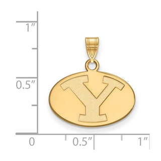 10k Gold LogoArt Brigham Young University Letter Y Small Pendant