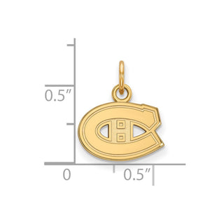 14k Gold NHL LogoArt Montreal Canadiens Extra Small Pendant