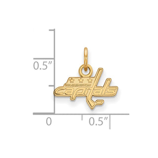 10k Gold NHL LogoArt Washington Capitals Extra Small Pendant