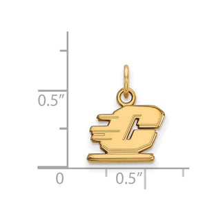 10k Gold LogoArt Central Michigan University Letter C Extra Small Pendant