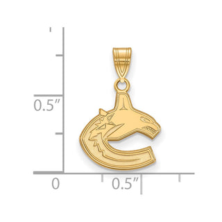 14k Gold NHL LogoArt Vancouver Canucks Small Pendant