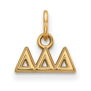 Sterling Silver Gold-plated LogoArt Delta Delta Delta Sorority Greek Letters Extra Small Pendant