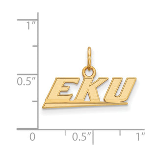 10k Gold LogoArt Eastern Kentucky University E-K-U Extra Small Pendant