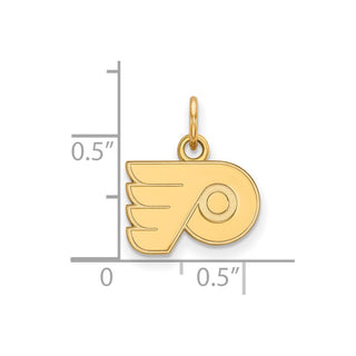10k Gold NHL LogoArt Philadelphia Flyers Extra Small Pendant