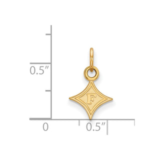 10k Gold LogoArt Furman University Extra Small Pendant