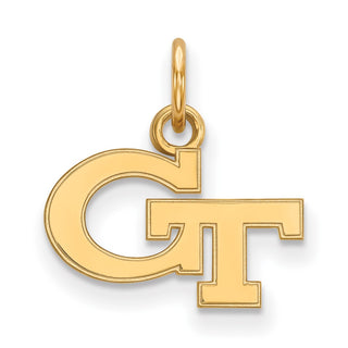 10k Gold LogoArt Georgia Institute of Technology G-T Extra Small Pendant