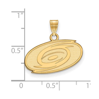 14k Gold NHL LogoArt Carolina Hurricanes Small Pendant