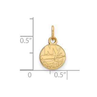 10k Gold NHL LogoArt New York Islanders Extra Small Pendant