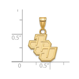 Sterling Silver Gold-plated LogoArt John Carroll University Small Pendant