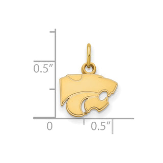 10k Gold LogoArt Kansas State University Wildcat Extra Small Pendant