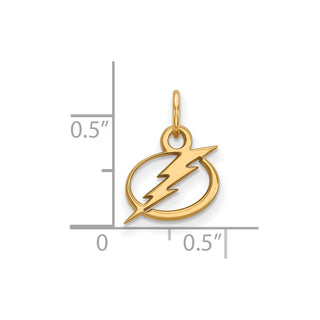 14k Gold NHL LogoArt Tampa Bay Lightning Extra Small Pendant