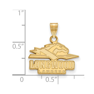 10k Gold LogoArt Longwood University Lancers Small Pendant